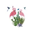 thumbnail image 3 of Adhesivos de pared de PVC con forma de flamenco y cactus, 30 x 90 cm, genéricos, 3 of 3