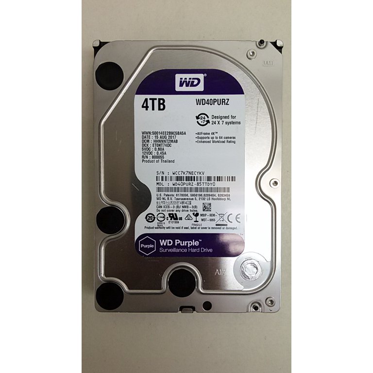 Western Digital WD40PURZ 4TB HDD 中古 Amazon | Western Digital HDD 4TB WD Purple 監視システム 3.5