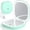 Green, variant on LQQBOX Rechargeable Pocket Mirror, 1X/10X Magnification LED Compact Travel Makeup Mirror with Light in 3 Colors Mode, Purse Mirror, 2-Sided, Portable, Folding, Handheld, Small Mirror