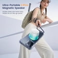 thumbnail image 3 of Portable Magnetic Mini Speaker, Bluetooth Speaker for Phone Stand & Kitche, Refrigerator, Anything Magnet, Gifts Cyan-White, 3 of 8
