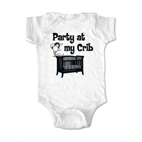 Party at my Crib - wallsparks cute & funny Brand - baby one piece bodysuit - Great baby shower gift!