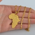 thumbnail image 4 of 14k Yellow Gold Africa Map With Flag Pendant Chain Necklaces African Maps Jewelry for Women Men A005, 4 of 7