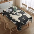 thumbnail image 2 of Rectangular Halloween Tablecloth Waterproof Scary Horror Ghost Bat Witch Wizard Design60x84 inchesHalloween Table Cloth Holiday Gifts, 2 of 5