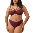 thumbnail image 4 of Elomi Sachi Banded Plunge Underwire Bra (4350),32HH,Cabernet, 4 of 6