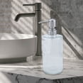 thumbnail image 6 of Unique Bargains 1 Pc Elegant Vertical Pattern Soap Pump Dispenser for Bathroom 16.9oz Clear Silver Tone, 6 of 6