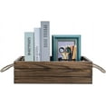 thumbnail image 4 of MyGift 13 Inch Rustic Brown Wood Decorative Storage Organizer Bin with Rope Handles, Open Top Small Crate Box for Bathroom Accessories, Books, Crafts, Fruits, 4 of 7