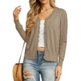 thumbnail image 6 of JWD Womens Open Front Cardigan Lightweight Sweater Button Down Long Sleeve Casual Knit Tops Shrugs for Women, 6 of 10