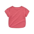 thumbnail image 4 of Basic T-Shirts for Boys Girls Casual Cotton Short Sleeve Tops 6M-7Y Toddlers Kids Pullover Crewneck Comfort Loungewear Workout Tees Summer, 4 of 8