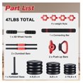 Adjustable Dumbell Barbell Kettlebell Set Weight Set 40LB Weights