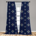 thumbnail image 5 of Ambesonne Prehistoric Curtains, Geometric Art, Pair of 28"x84", Multicolor, 5 of 5