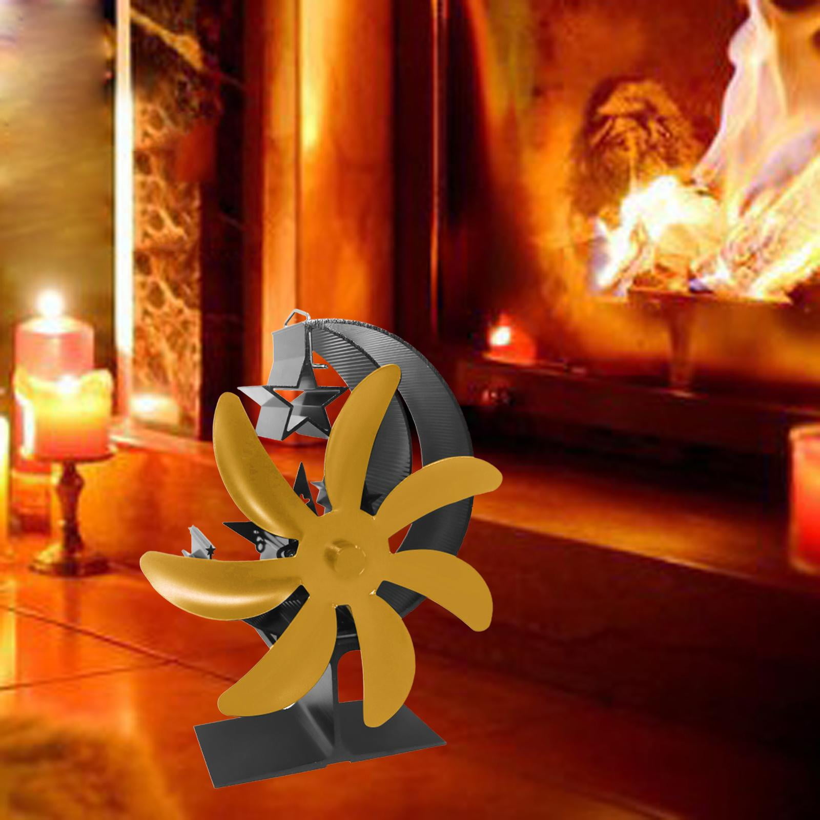 Buy 7 Vanes Heat Powered Wood Stoves Fan Less Consumption Non Electric