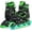 Green, variant on MammyGol Adjustable Inline Skates with Light-Up Wheels for Boys Girls Outdoor Sports, Comfort Youth Kids Skates Black 5-8