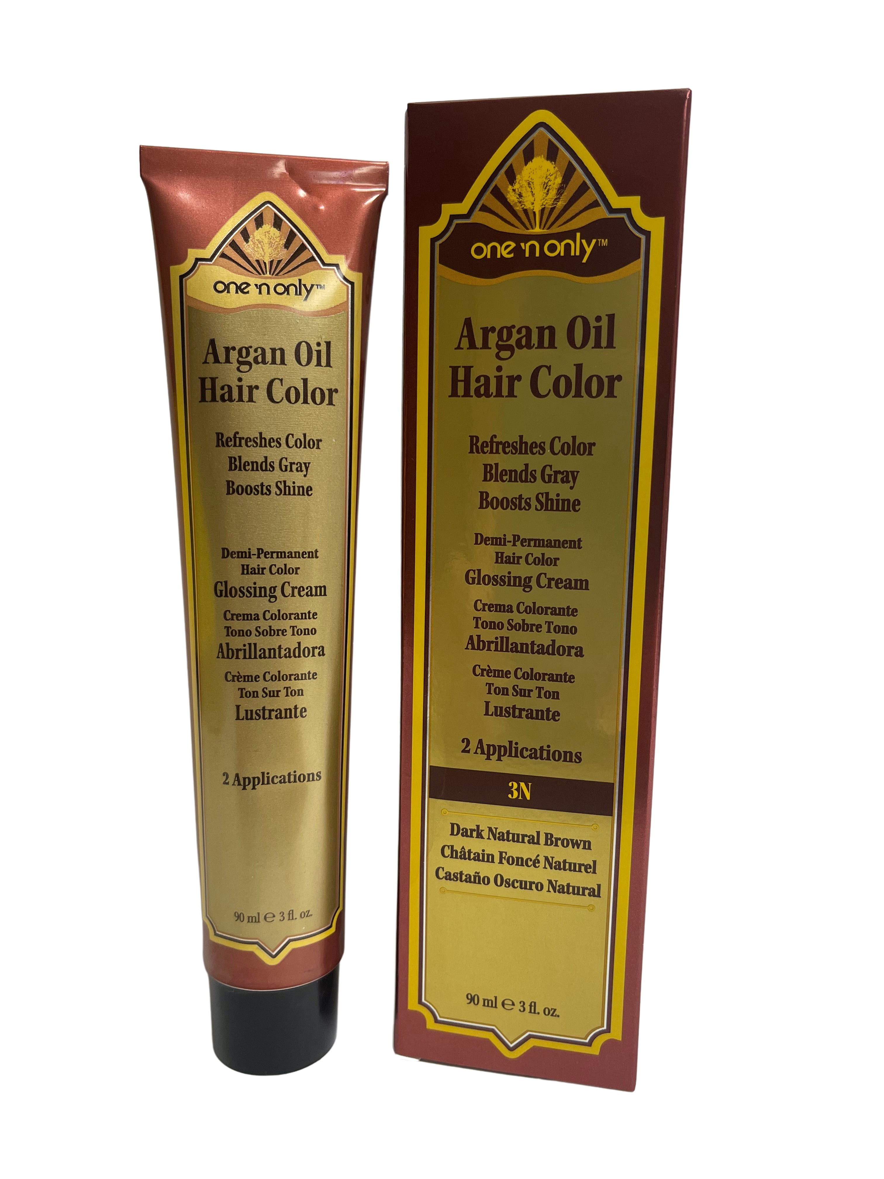 One 'n Only Argan Oil Hair Color DemiPermanent Glossing Cream 3N Dark