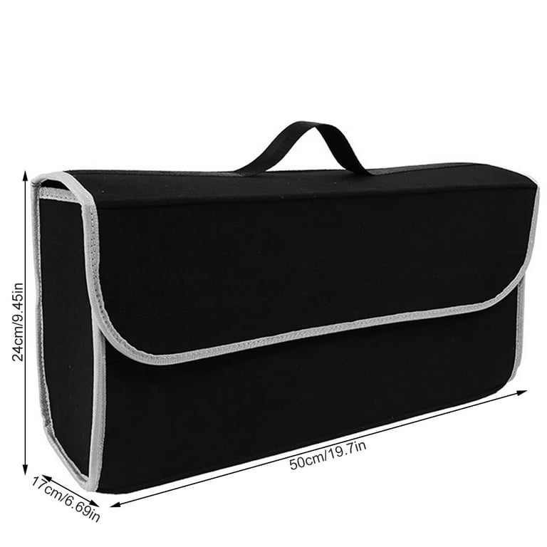 Car Storage Bag Trunk Organizer Box Felt Cloth Storage Box Auto Cargo  Container Bags Multi-pocket Tidying Bags Cars Accessories