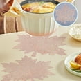 thumbnail image 4 of Thanksgiving Decorations Clearance, Hollow PVC Maple Leaf Shaped Placemat And Oil Proof Household Western Style Placemat Insulation Pad Decorative Placemat Fall Decor, 4 of 7