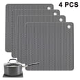 thumbnail image 1 of Mantel Individual cuadrado de silicona de grado alimenticio de 4 piezas, tapete de panal, tapete de mesa impermeable y aislante del calor, tapete de protección contra altas temperaturas y calor, 1 of 8