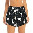 thumbnail image 2 of Picia Fashionable Goose Pattern Women's 2 in 1 Athletic Running Shorts High Waisted Workout Casual Gym Sweat Shorts with Comfy Liner Zipper Pockets-Medium, 2 of 9