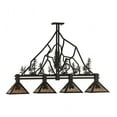 thumbnail image 4 of Meyda 143959 60 in. Tall Pines 4 Light Island Pendant, Oil Rubbed Bronze & Silver Mica, 4 of 5