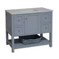 thumbnail image 5 of Lakeshore 42" Bathroom Vanity with Powder Blue Cabinet and Engineered White Top, 5 of 6