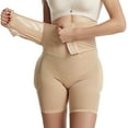 thumbnail image 3 of SWSMCLT Women's Firm Compression Butt Thigh Padded Hip Enhancer Shapewear Lifter Shaper Shorts High Waist Tummy Control Slimming Girdle Corset Waist Trainner Nude Small, 3 of 5