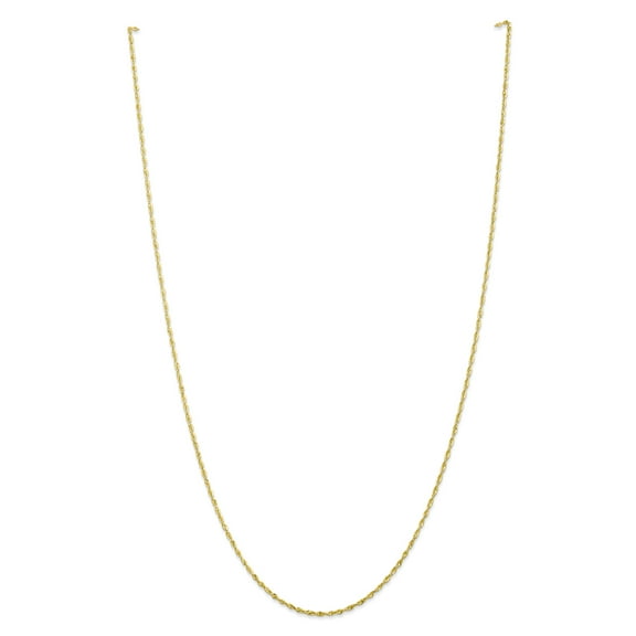 Primal Gold 10 Karat Yellow Gold 1.5mm Diamond-cut Extra-Lite Rope Chain