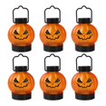 thumbnail image 2 of 6 piezas de luces de calabaza de Halloween, linternas de vela, lámpara, linterna de calabaza brillante, accesorios cara de mueca, 2 of 8