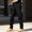 Black, variant on Men's Cargo Pants, Wear Resistant Outdoor Work Hiking Trousers, Multi-Pocket Long Bottoms with Zipper Pockets (Belt Not Included) Army Green L