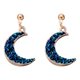 thumbnail image 2 of Pendientes de botón para mujer, pendientes de botón, pendientes de botón para mujer, personalidad, temperamento, pendientes de media luna azules pequeños, adecuados para muchos pendientes de moda., 2 of 5