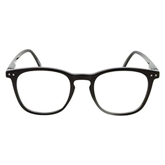 grinderPUNCH Strong Magnifying Reading Glasses 4.00 - Black Rectangular Readers for Women & Men