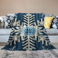 thumbnail image 2 of Chilfamy Snowflake Gifts Blanket Super Soft Flannel Blanket for Bed Sofa Living Room Decor All Seasons Exquisite Gifts 60x80in, 2 of 6