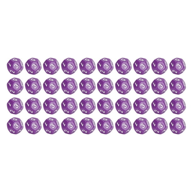 Dados laterales, 40 piezas Juego de dados de 12 caras Juego de dados elegantes y modernos
