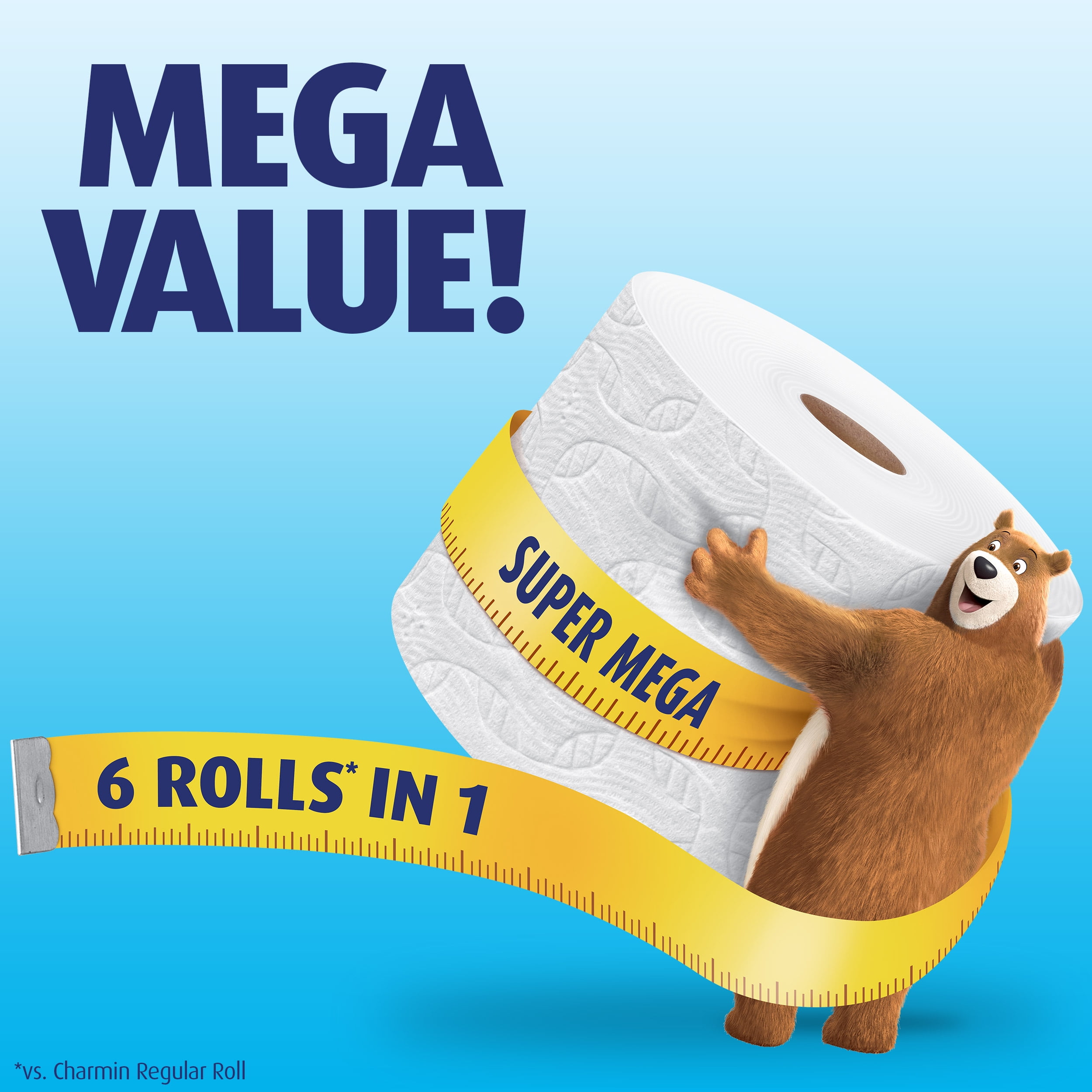 Charmin Ultra Strong Super Mega Roll Toilet Paper, 18 rolls - Baker's