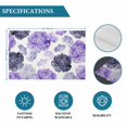 thumbnail image 6 of Purple Ombre Spring Floral Placemats Set of 8, Summer Botanical Flowers Placemats for Dining Table, Place Mats for Kitchen Tabletop, Waterproof Wipeable Dining Table Mats Set, 6 of 9