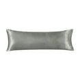 thumbnail image 2 of Gray Satin Silk Pillowcase - 20x54in Large Size, Hidden Zipper, Soft Breathable & Glossy, Cool for Hair & Skin, All-Season Use - 1 Pack, 2 of 8