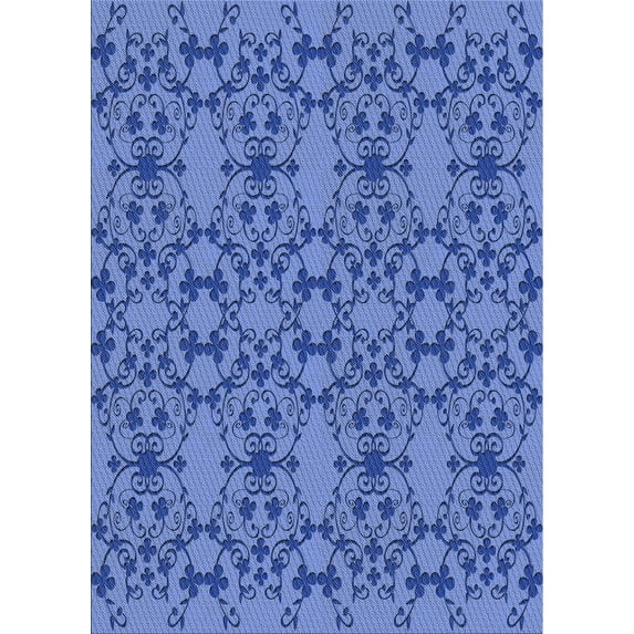 Ahgly Company Indoor Rectangle Patterned Sky Blue Novelty Area Rugs, Swatch Sample