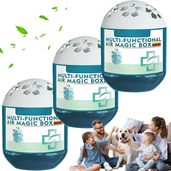 3PCS Indoor Air Purification Dust Removal Magic Box, No Electricity No Noise Dust Remover Box, Plant-Based Formula for Home Room Car