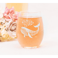 thumbnail image 3 of C&M Personal Gifts 17 oz Patterned Whale Design Stemless Wine Glass, 3 of 5