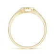 thumbnail image 2 of ANGARA Natural Composite Diamond Heart Bypass Ring in 14K Yellow Gold for Women (Size-0.9mm| Color-H| Clarity-SI2) | April Birthstone, Anniversary, Jewelry Gift for Women | Natural Diamond Ring, 2 of 7