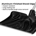 thumbnail image 5 of 54" Snow Shovel with Two D-Ring Handles - Ergonomic and Heavy-Duty Snow Removal Tool with Aluminum Blade and Auxiliary Handle for Extended Reach (Black), 5 of 8