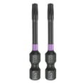 thumbnail image 1 of Uxcell 2pcs TT20 Torx Impact Screwdriver Bit 1/4" Hex Shank 2" Long Magnetic with Hole, 1 of 7