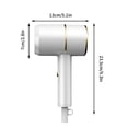 thumbnail image 3 of TUITOONM 800W Ionic Hair Dryer Fast Drying Blow Dryer with Cool Shot, 3 Speed/Heat Settings, Frizz Control & Dual Nozzles, Salon-Quality Styling, 3 of 5