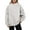 Grey, variant on Women Sweatshirts Casual Pullover Top Fall Oversized Turtleneck Long Sleeve Solid Color Loose Fit Drop Shoulder Shirts Hoodies 2025 Summer Fashion Top