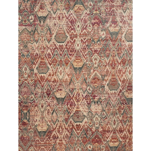 Loloi Javari Berry / Ivory Power Loomed Area Rug, 9'-6" x 12'-6"