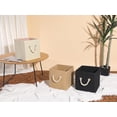 thumbnail image 6 of Unique Bargains Fabric Storage Bin with Handles Khaki 11*11*11in, 6 of 6