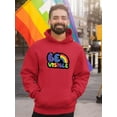 thumbnail image 2 of Be Visible Bubblegum Banner Hoodie Men -Smartprints Designs, Male 4X-Large, 2 of 4