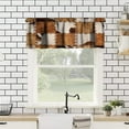 thumbnail image 2 of Vintage Fur Patchwork Curtains Valance,Western Farm Animal Cow Fur Pattern Patchwork Valance,Home Kitchen Living Room Decor Window Valance,1 Panel 54" x 18", 2 of 5