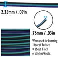 thumbnail image 4 of Rexlace Flat Plastic Lacing – Boondoggle String, Black/ Turq/ Purple, 0.092" W, 0.035” Thick, 100 Yd, 4 of 7