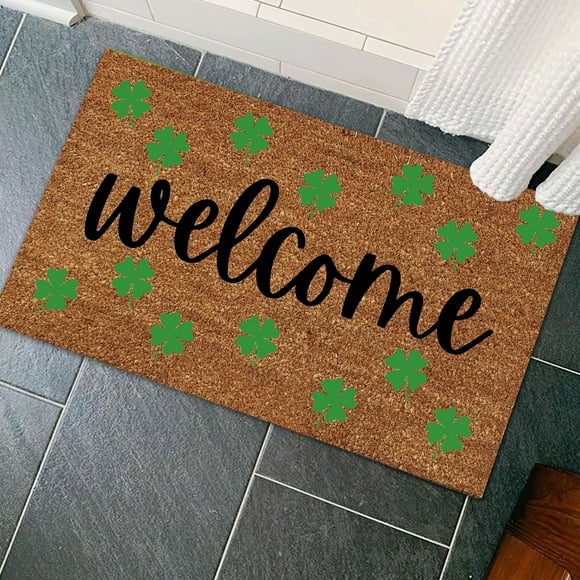 Riforla St. Patrick's Day Irish Day Floor Mats Holiday Mats Welcome Door Mats Polyester Door Mats B