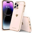 thumbnail image 7 of Love-Heart Luxury Case for Apple iPhone 15 Pro Max Heart Case, Cute Design Shiny Bling Cover, Soft TPU Slim Shockproof Protective Case for Apple iPhone 15 Pro Max for Women Girls, Rose, 7 of 7