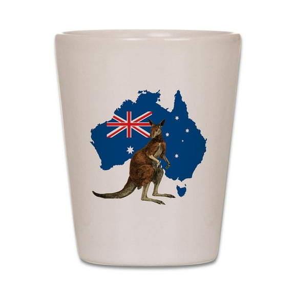 CafePress - Australia - White Shot Glass, Unique and Funny Shot Glass